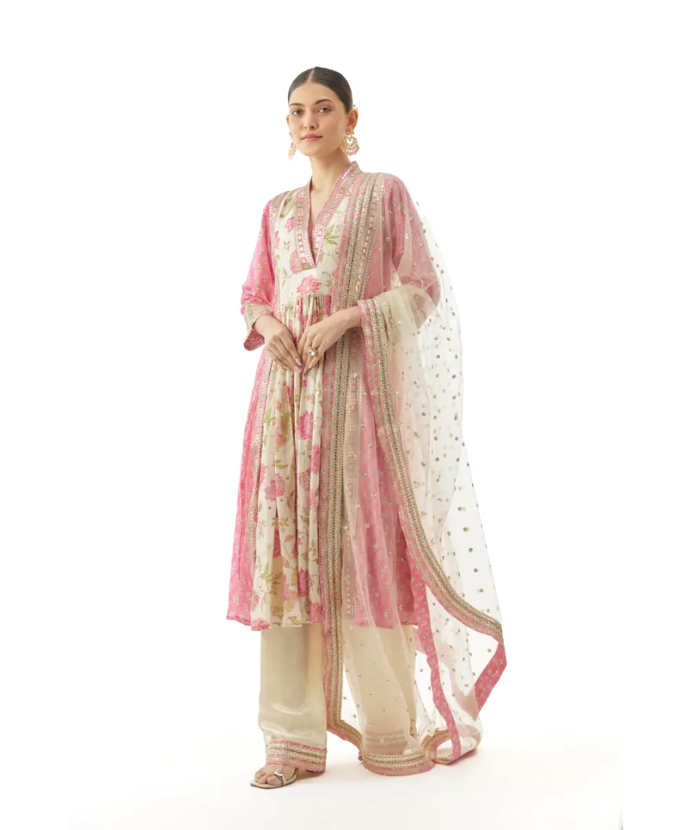 GOPI VAID - Riya Tunic With Palazzo And Dupatta
